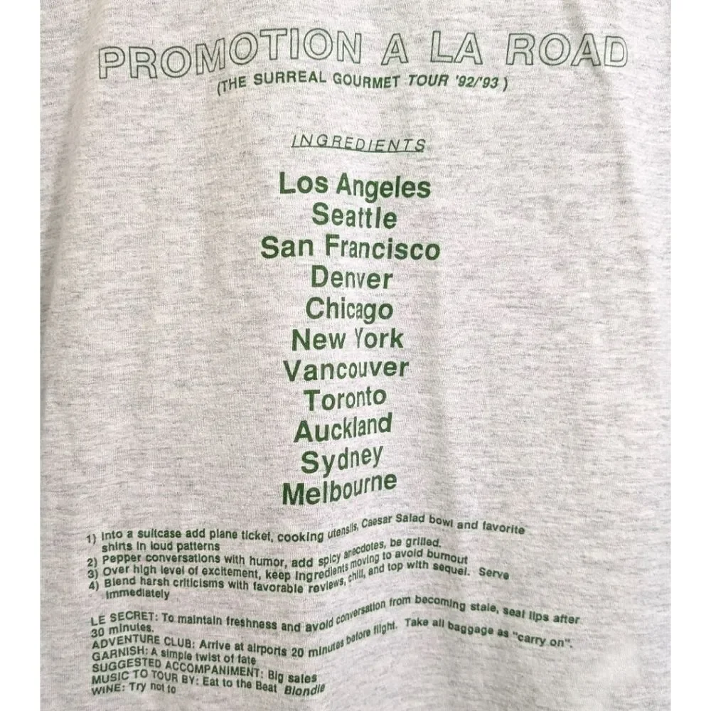 ​VTG 90s The Surreal Gourmet Tour T-Shirt XL Brockum Worldwide USA